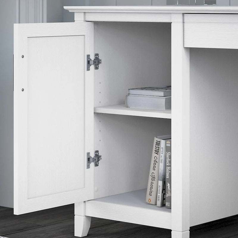 Scrivania per computer da 54W con mobiletto e libreria