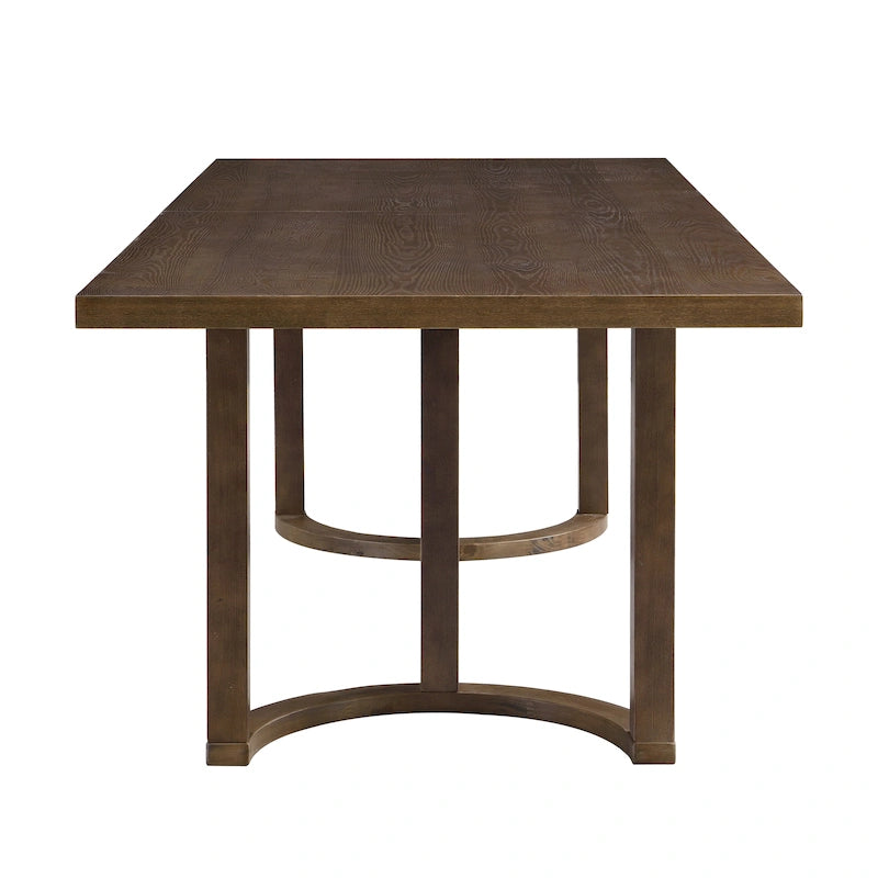 Mesa de comedor moderna de 95 pulgadas con base de caballete en U