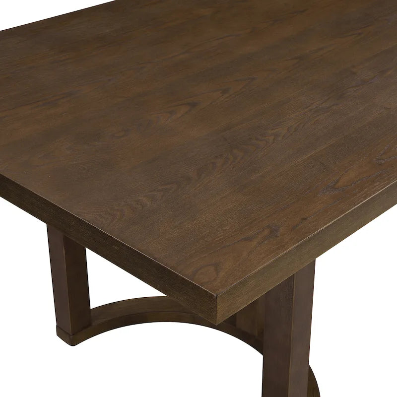 Mesa de comedor moderna de 95 pulgadas con base de caballete en U