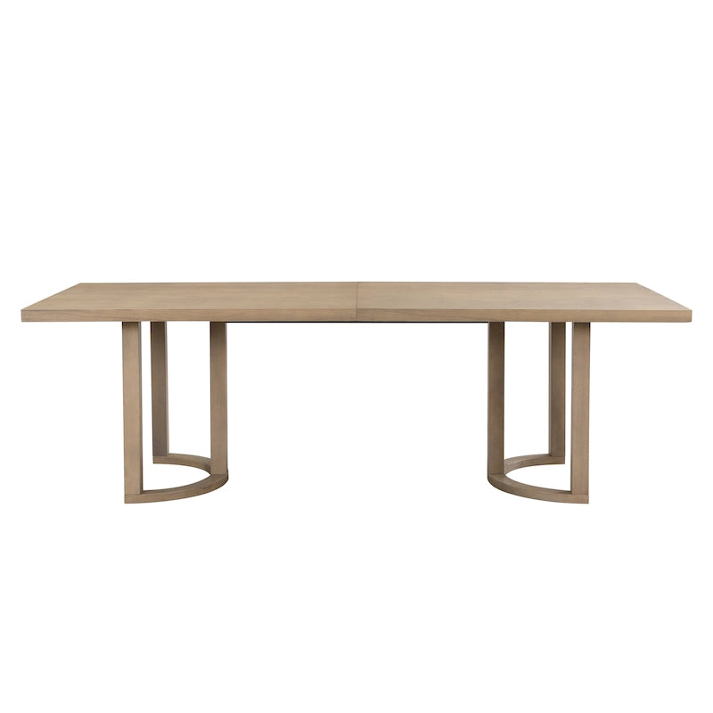 Mesa de comedor moderna de 95 pulgadas con base de caballete en U