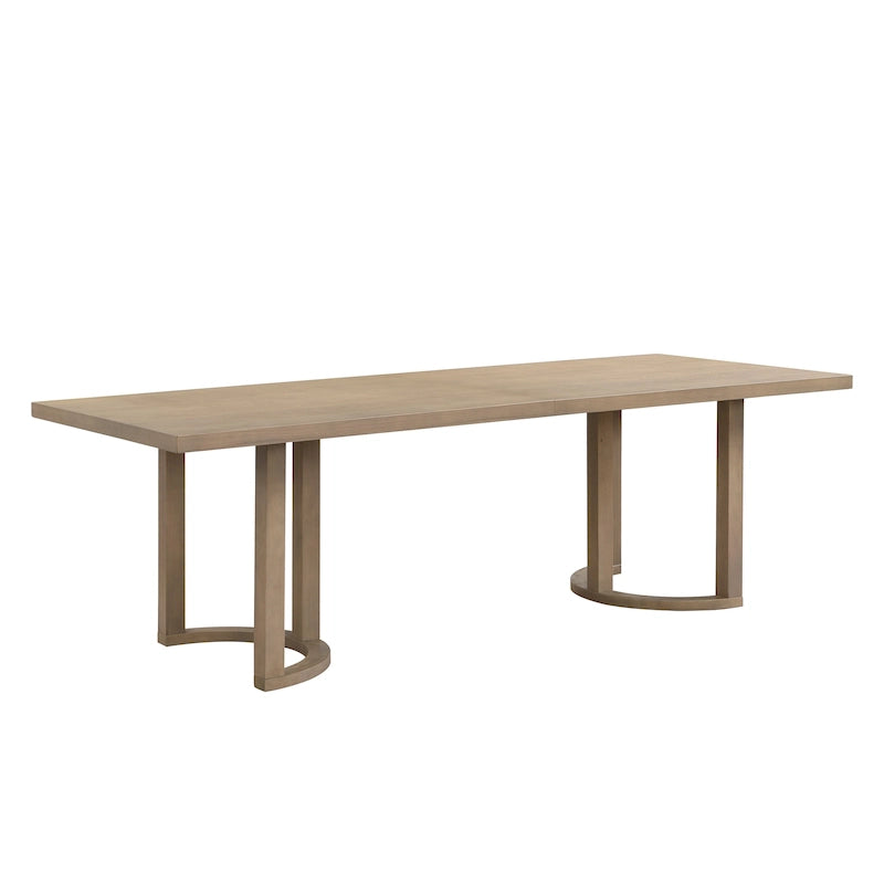 Mesa de comedor moderna de 95 pulgadas con base de caballete en U