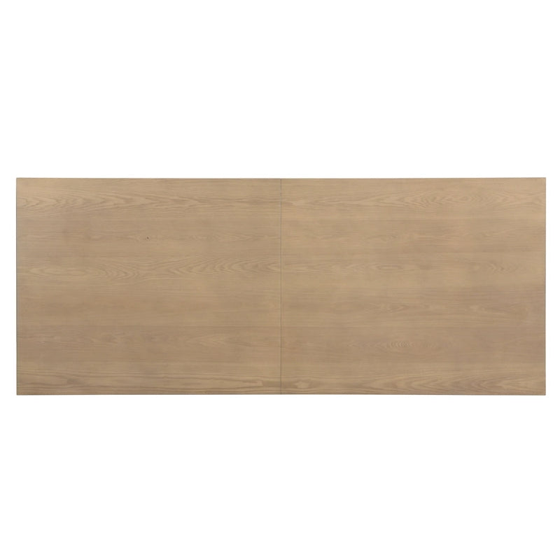 Mesa de comedor moderna de 95 pulgadas con base de caballete en U