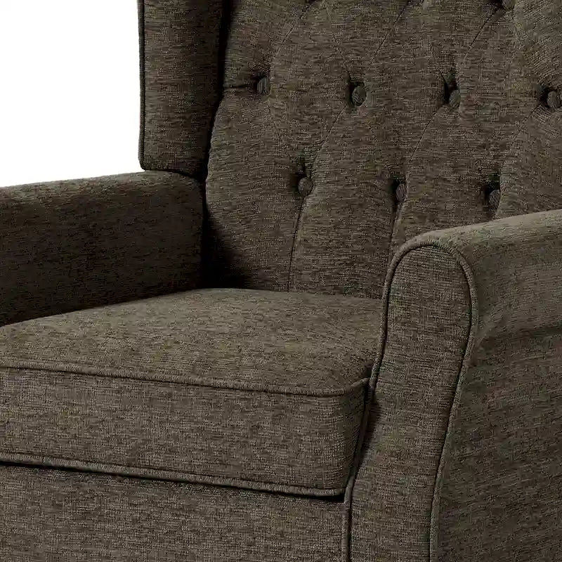 Akzentsessel mit Knopfheftung und hoher Rückenlehne – 38H