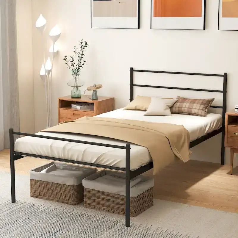 Twin Metal Bed Frame No Box Spring Needed