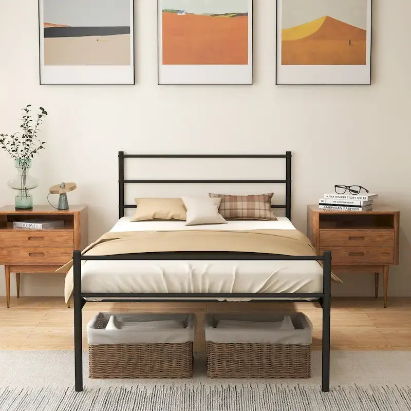 Twin Metal Bed Frame No Box Spring Needed