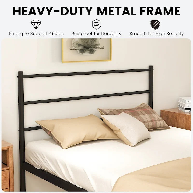 Twin Metal Bed Frame No Box Spring Needed