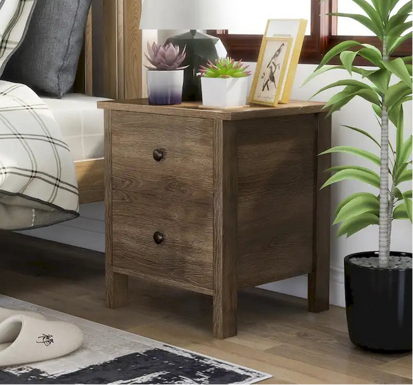 Walnut Engineered Nightstand