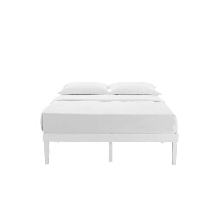 14 Inch Solid Pine Wood Platform Bed Frame No Squeak Bed Frame with Wooden Slats No Box Spring Needed