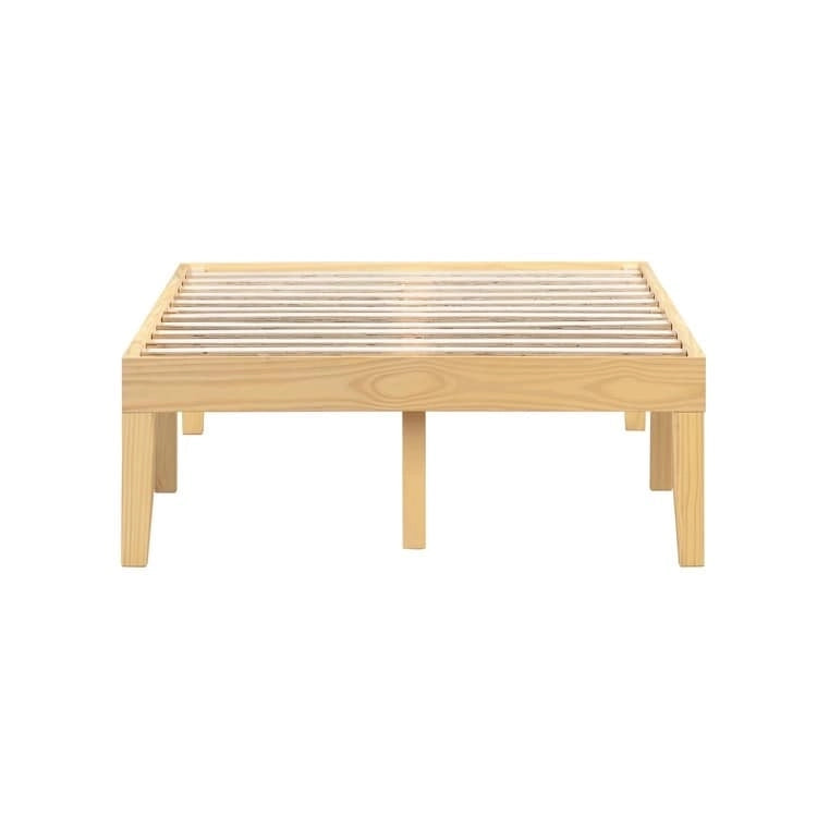 14 Inch Solid Pine Wood Platform Bed Frame No Squeak Bed Frame with Wooden Slats No Box Spring Needed