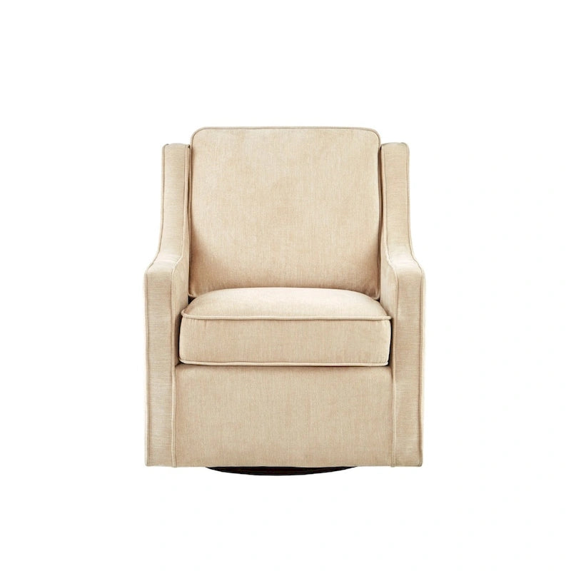 Modern 360 Degree Swivel Accent Armchair with Padded Seat