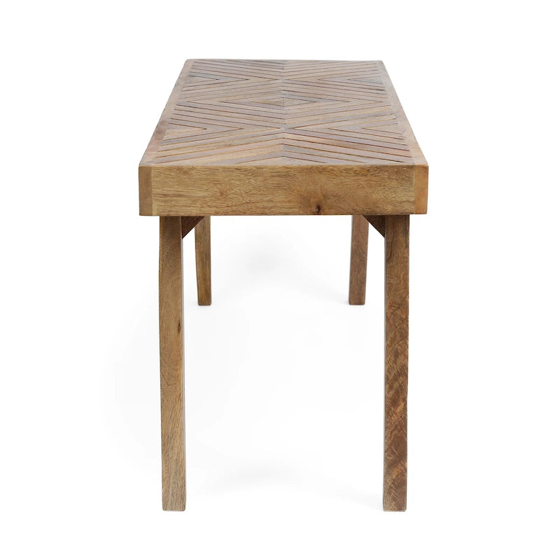 Banco artesanal de madera de mango para interiores