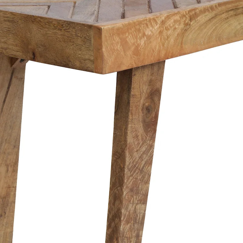Banco artesanal de madera de mango para interiores