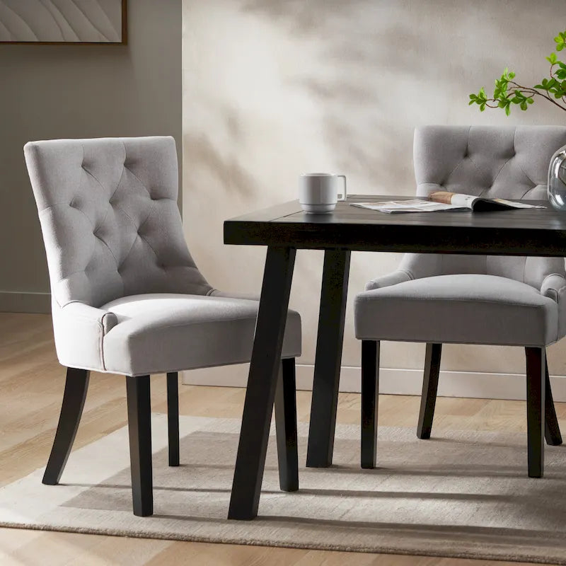 Contemporary Tufted Dining Chairs Set of 2