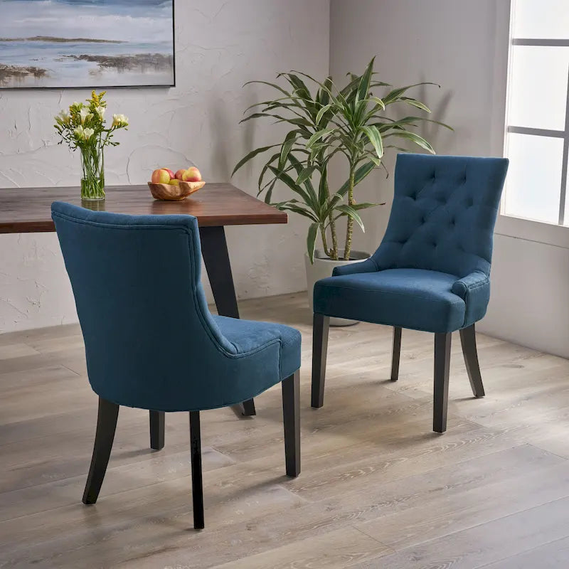 Contemporary Tufted Dining Chairs Set of 2