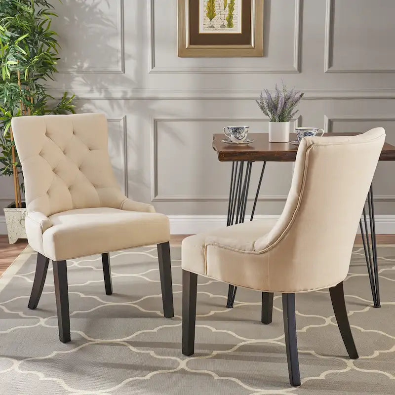 Christopher Knight Home Cheney Contemporary Tufted Dining Chairs (Set of 2) - 21.50 L x 25.00 W x 36.00 H