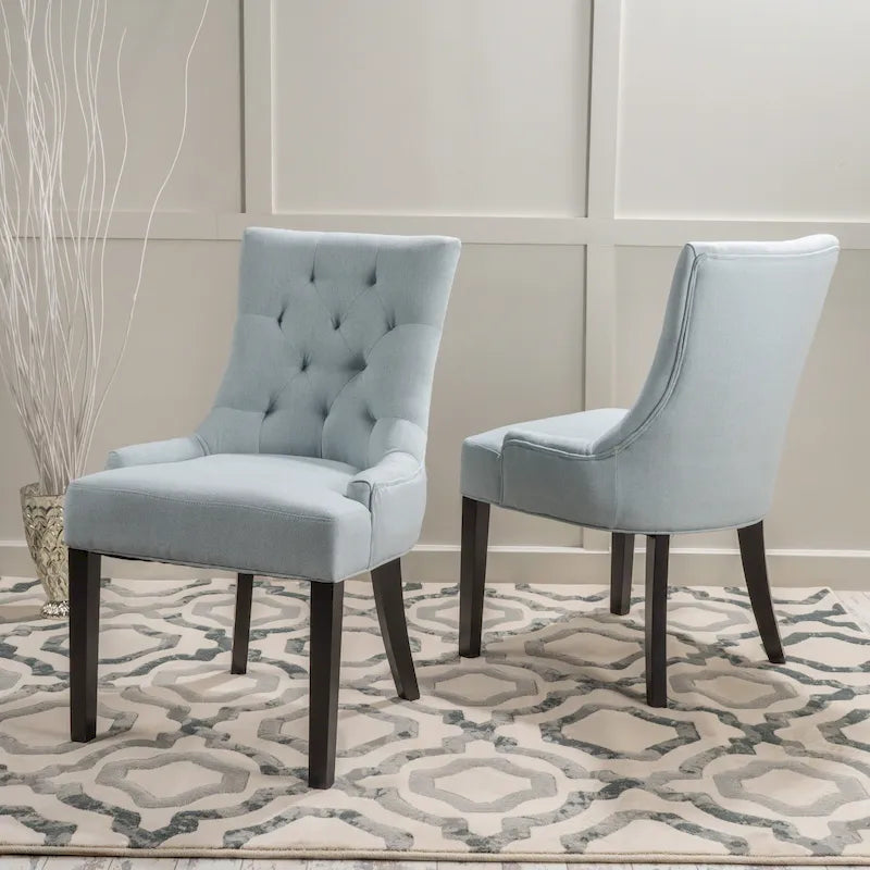 Contemporary Tufted Dining Chairs Set of 2