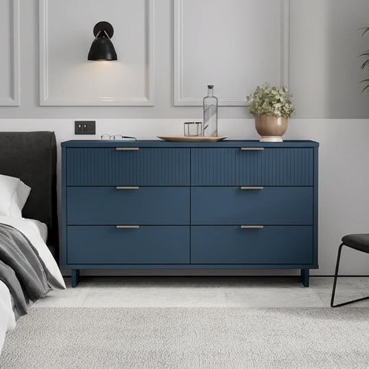 Manhattan Comfort Granville 55.07 Modern Double Wide 6 Drawer Dresser
