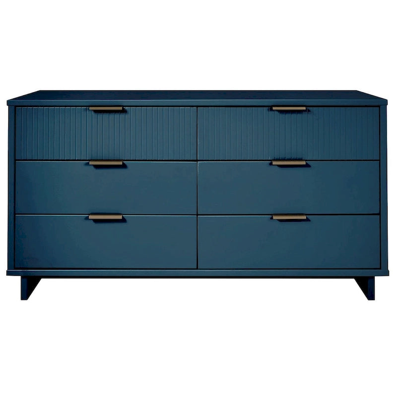 55-inch Modern Double Wide 6-Drawer Dresser