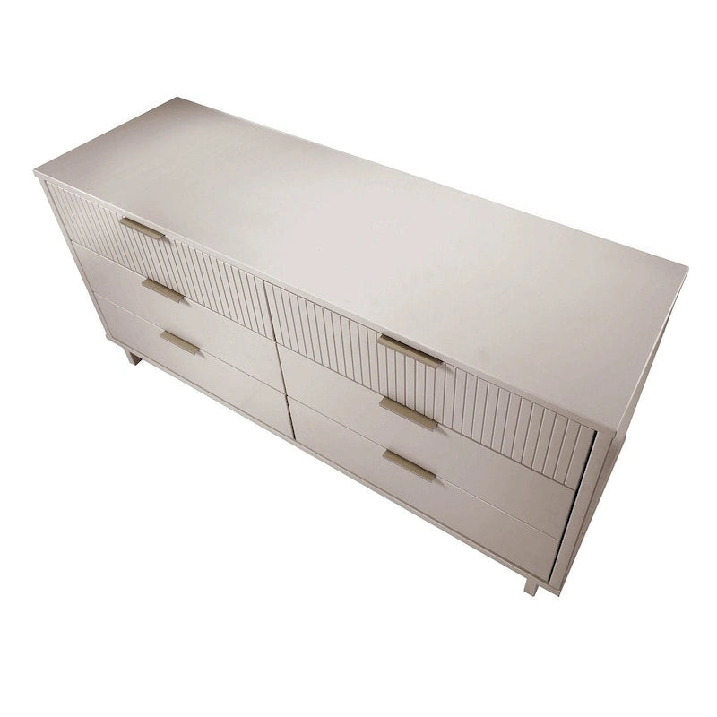Cassettiera moderna doppia larga da 55 pollici con 6 cassetti