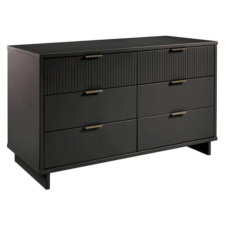 Cassettiera moderna doppia larga da 55 pollici con 6 cassetti