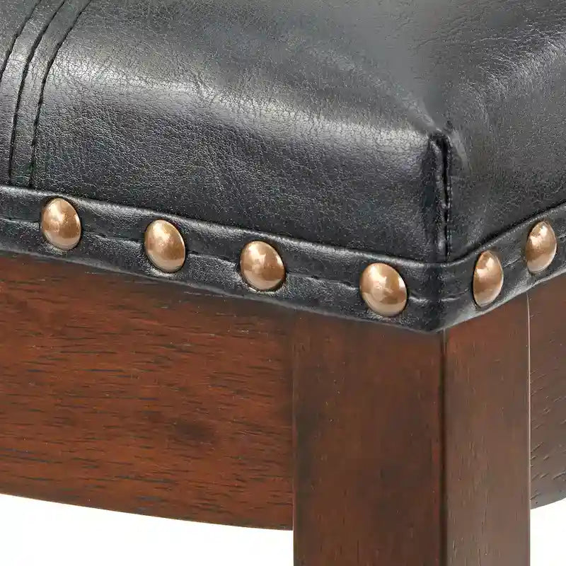 24-inch Padded Counter Height Saddle Stools (Set of 2)