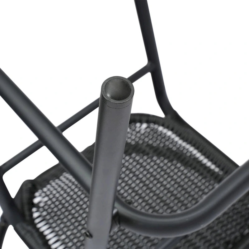 Commercial Indoor-Outdoor Rattan Restaurant Barstool with Aluminum Frame - N/A