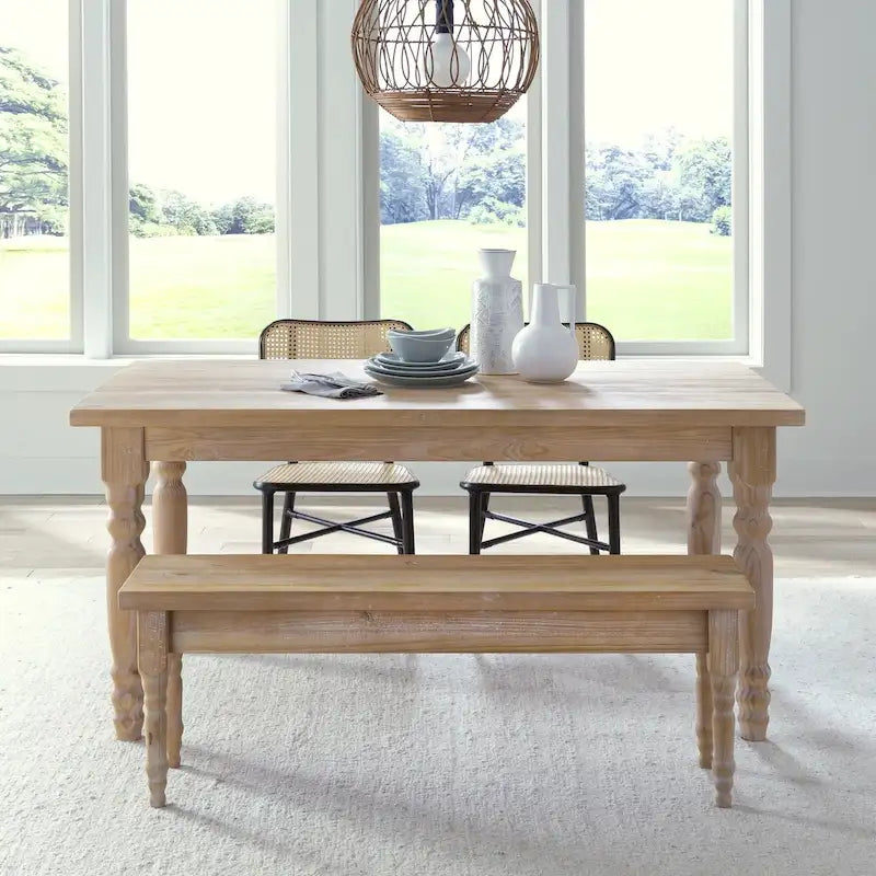 63-inch Solid Wood Dining Table