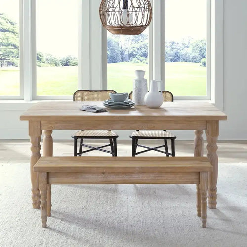 63-inch Solid Wood Dining Table