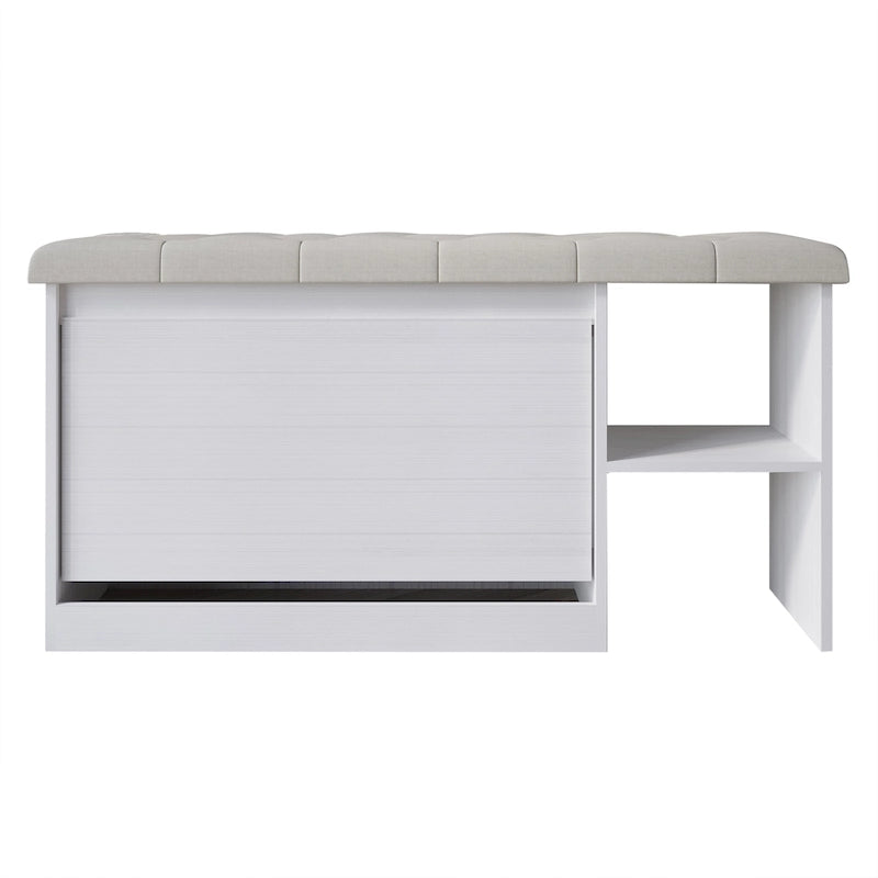 Multifunctional Flip-Drawer Storage Shoes Bench