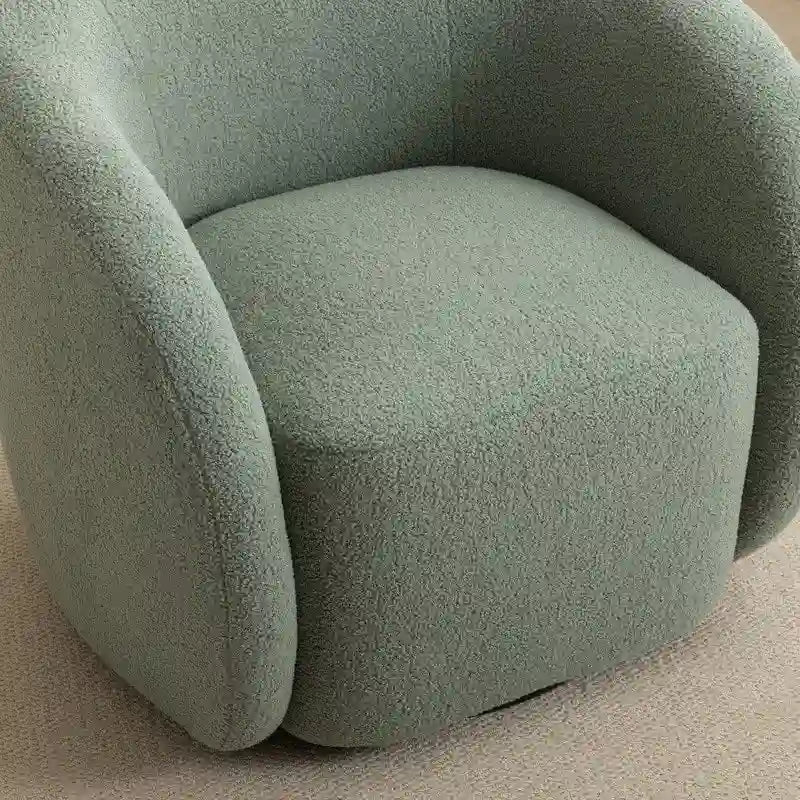 Set di 2 poltroncine imbottite moderne e glamour con braccioli, girevoli a 360 gradi