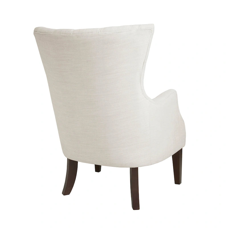 Button Tufted Wing Back Chair