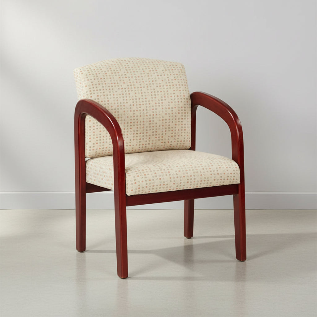 Office Star Cherry Finish Wood Visitor Chair