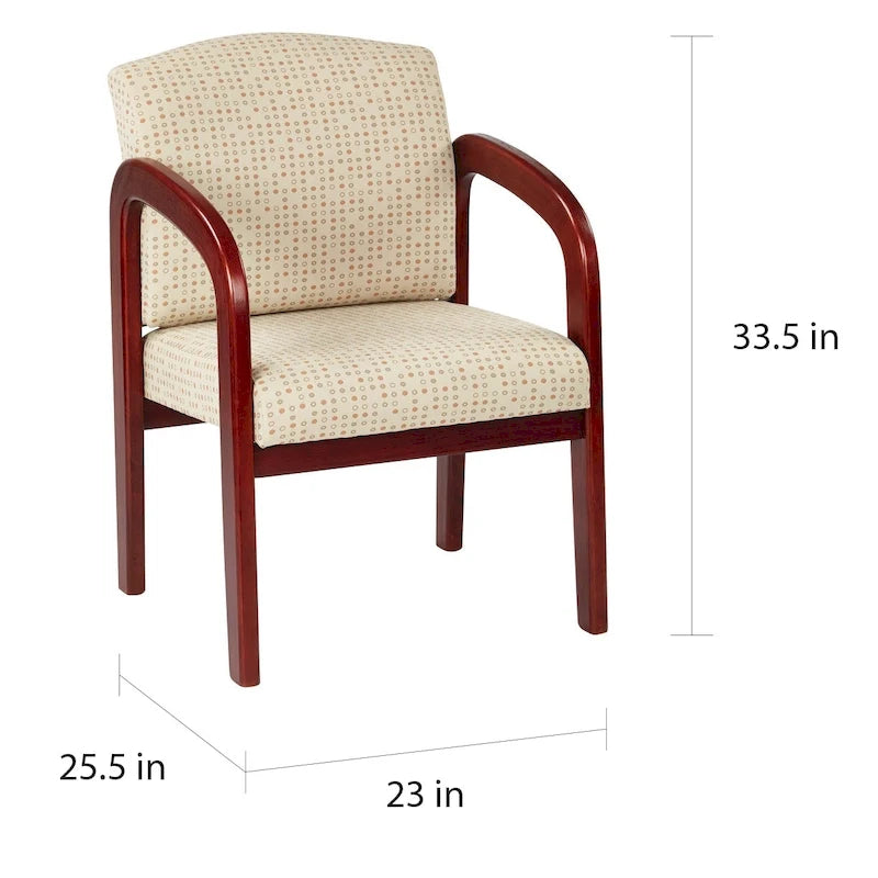 Cherry Finish Wood Visitor Chair