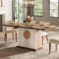 Rustic Farmhouse Wood Dining Table Seats 6