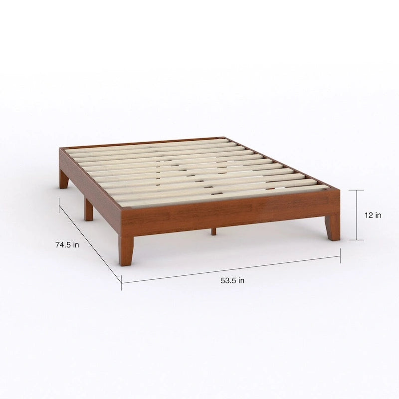 12-inch Deluxe Wood Full-size Platform Bed