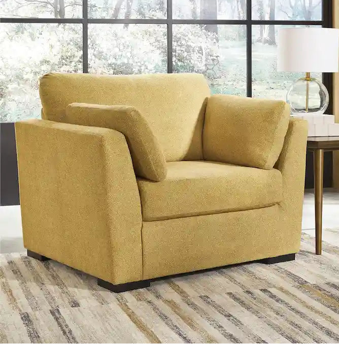 Roundhill Furniture Clareen Upholstered Chair-and-a-Half, Cutler Chair, Oversized Chair