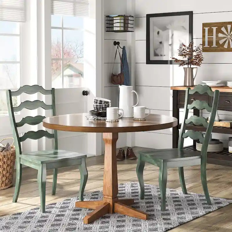 Ladder Back Dining Chair Set of 2