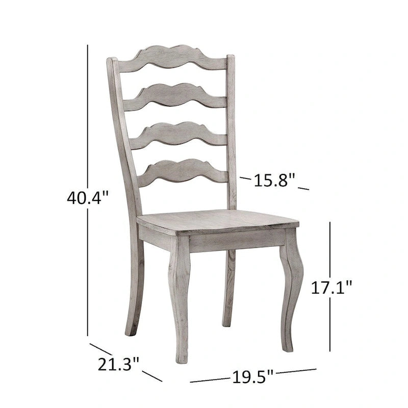 Esszimmerstuhl mit Leiterlehne, 2er-Set