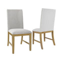 Set di 2 sedie da pranzo in legno con grembiule imbottito