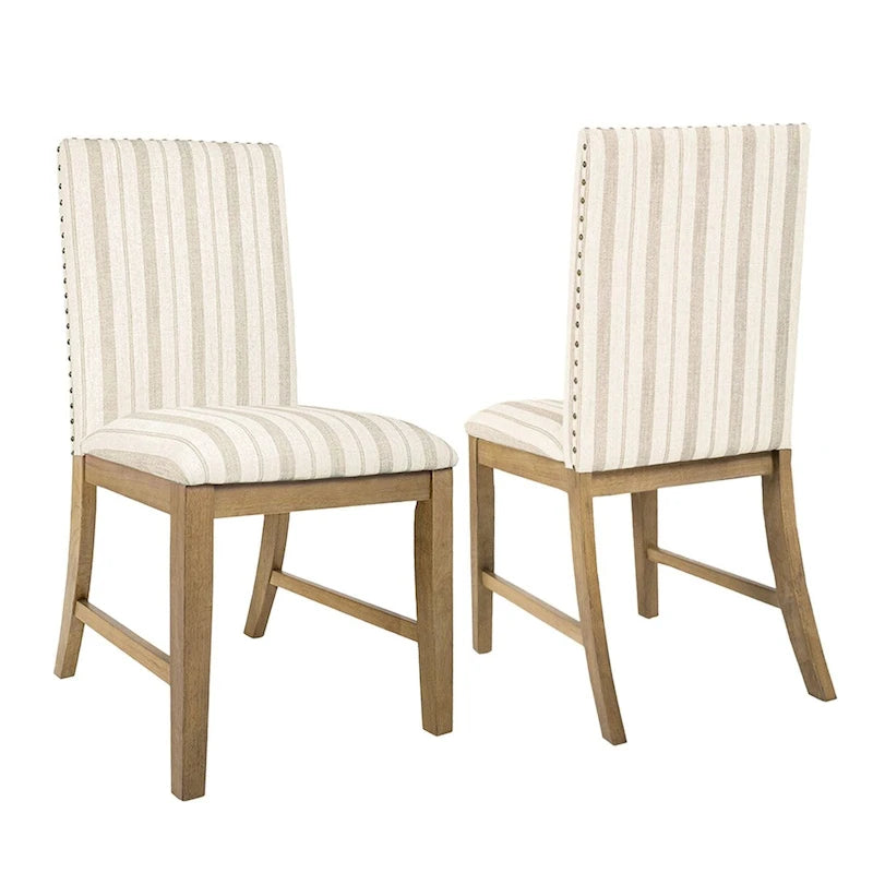 Upholstered Wood Apron Dining Chair Set of 2
