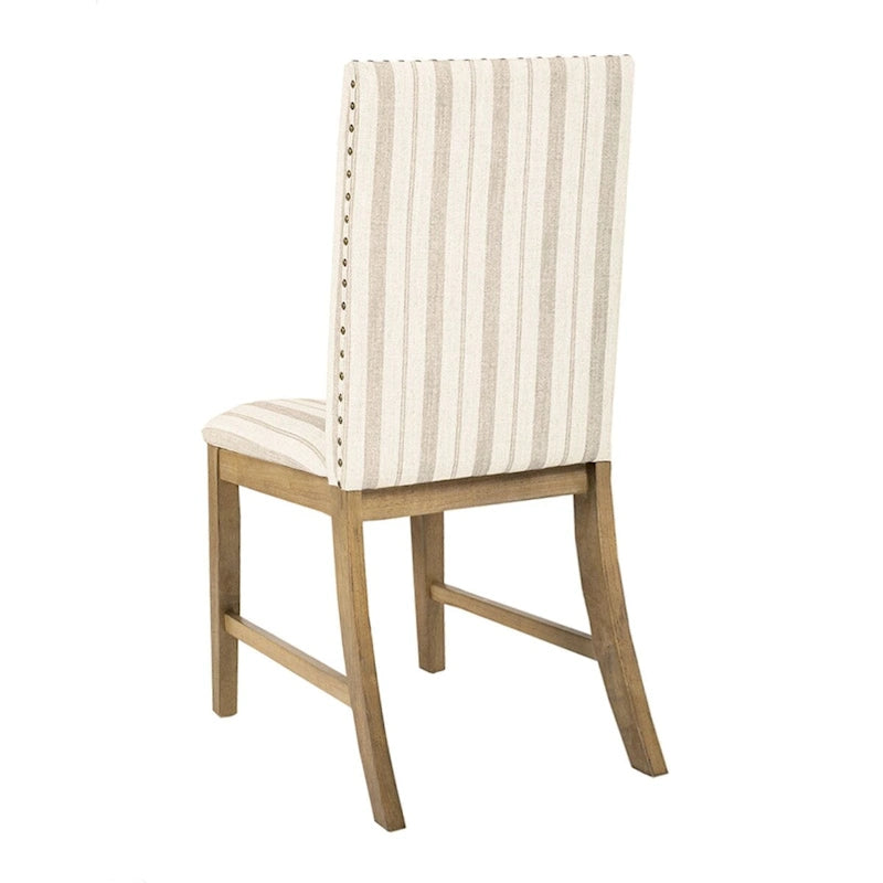 Set di 2 sedie da pranzo in legno con grembiule imbottito