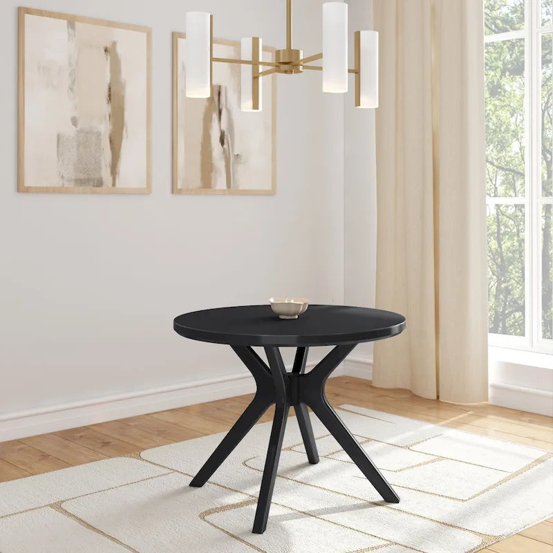 Cross Leg Round Dining Table 38-inch