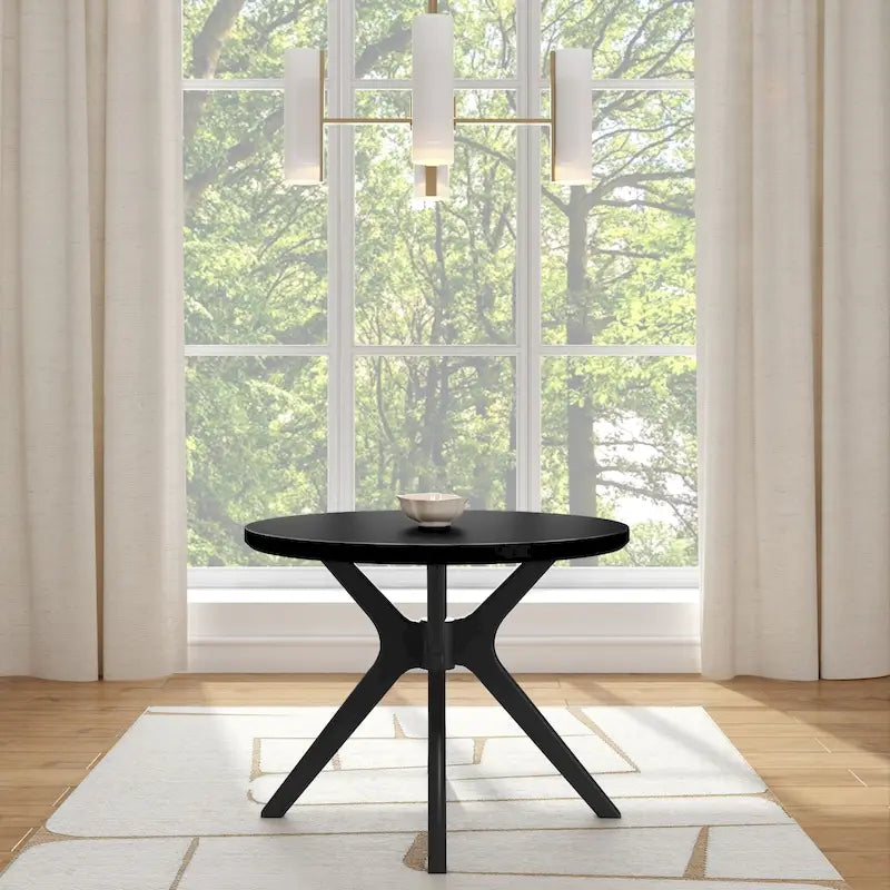 Cross Leg Round Dining Table 38-inch