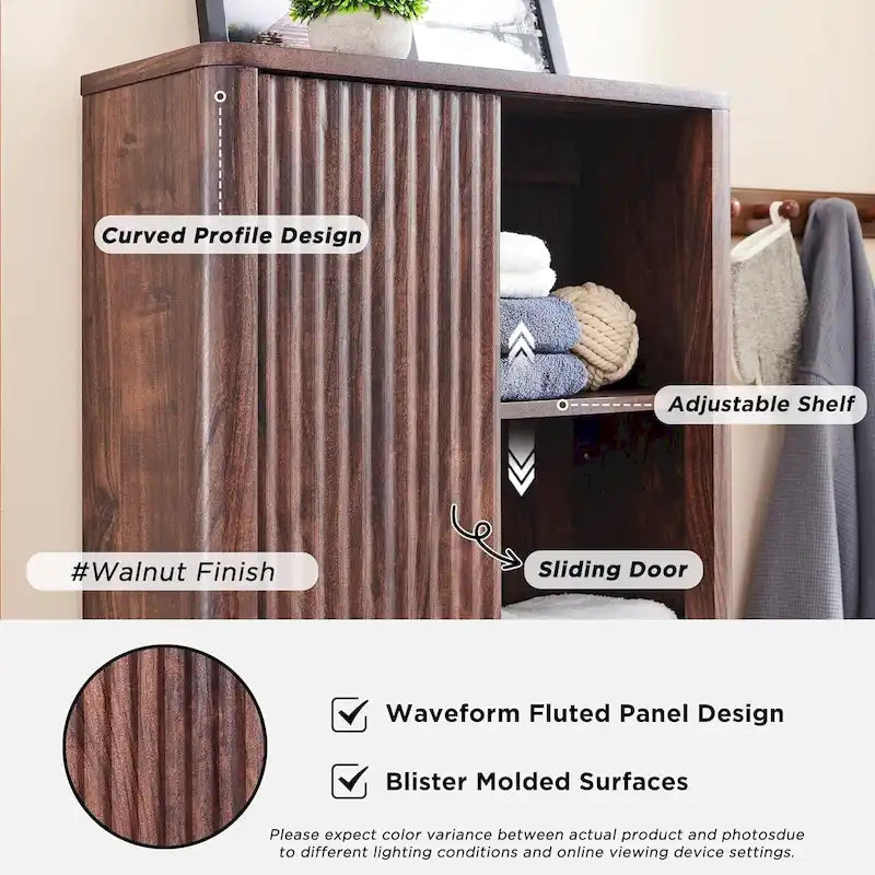 68 hoher moderner Toilettenaufsatzschrank, hoher platzsparender Holzschrank – N/A