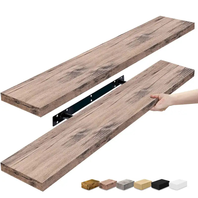 Long Floating Shelves for Wall Set of 2