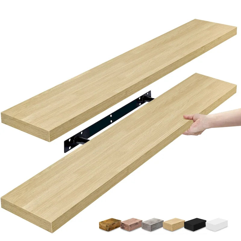 Long Floating Shelves for Wall Set of 2
