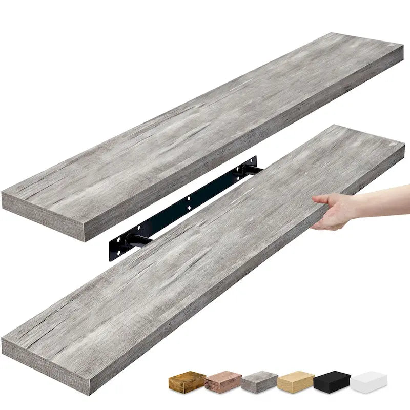 Long Floating Shelves for Wall Set of 2