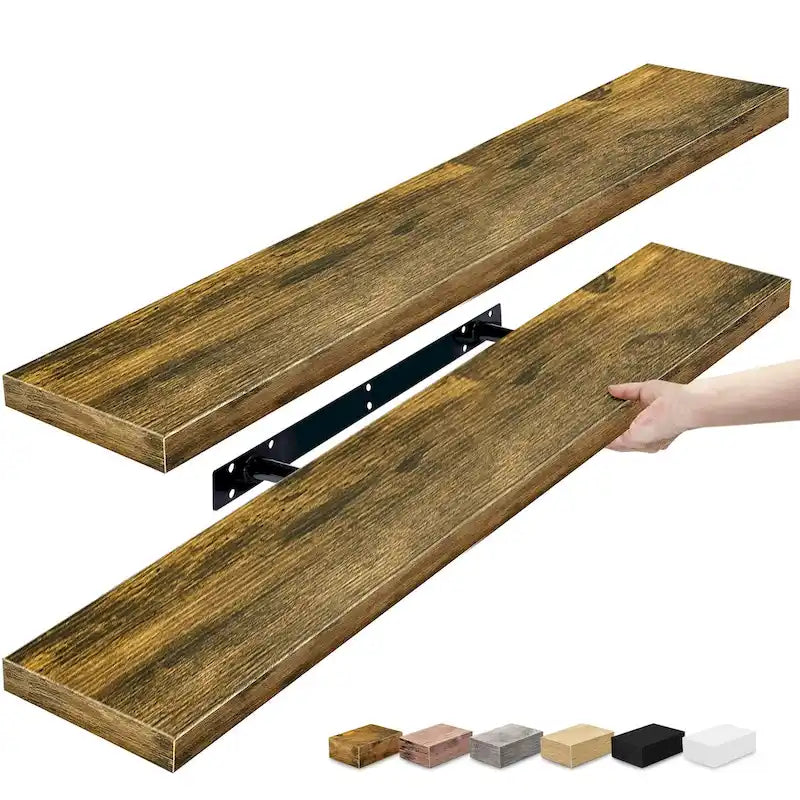 Long Floating Shelves for Wall Set of 2