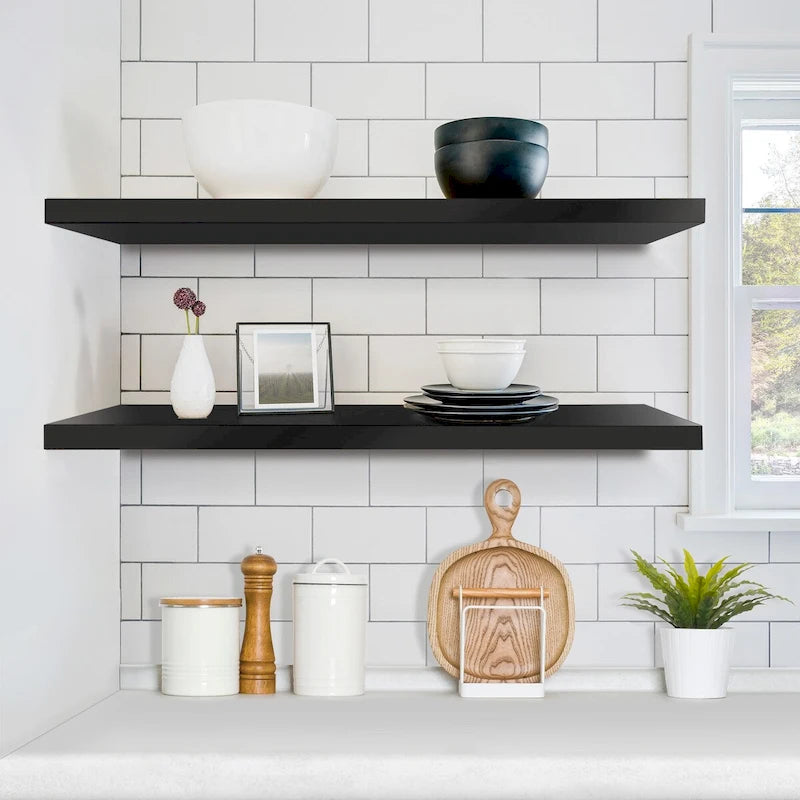 Long Floating Shelves for Wall Set of 2