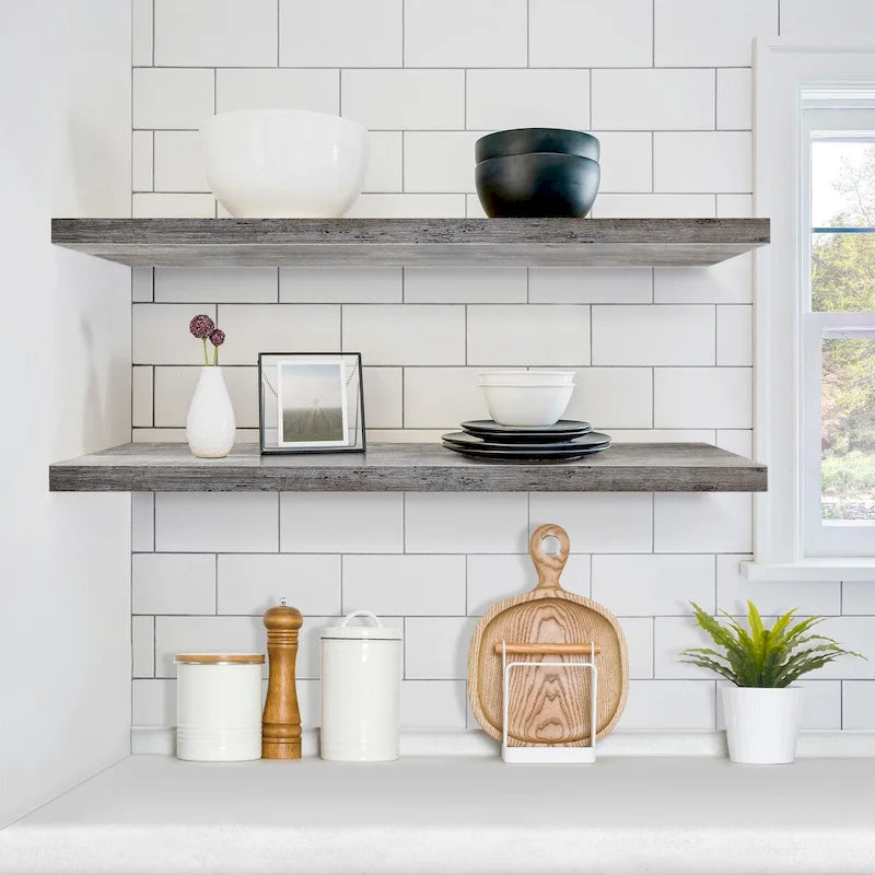 Long Floating Shelves for Wall Set of 2